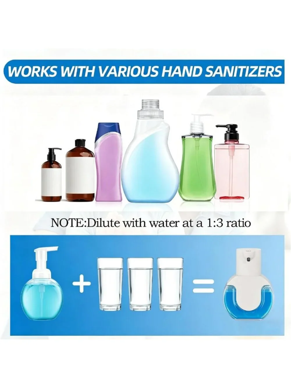 Touchless Automatic Foaming Soap Dispenser, Rechargeable 15oz, Wall Mount